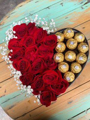 Corazón con rosas #1
