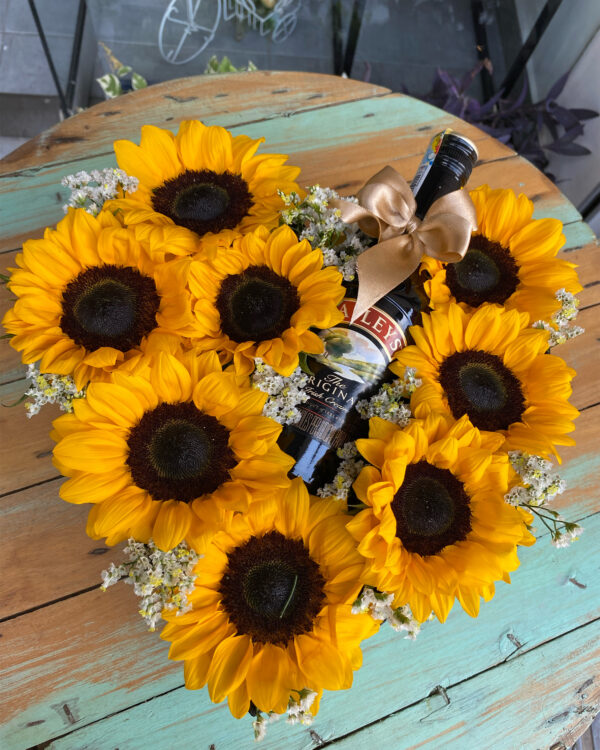 Girasoles en Corazón